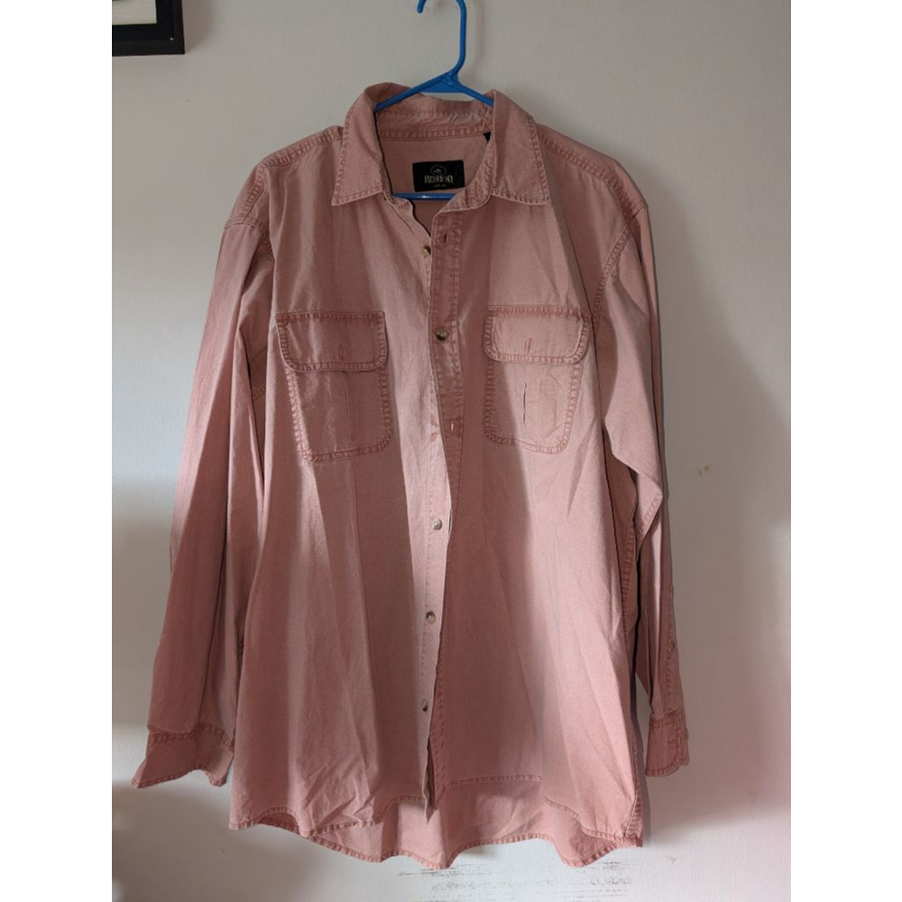 RedHead Casual Button Down Shirt XL Mango Peach